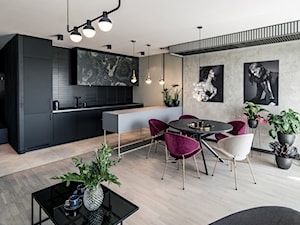 Formea Studio - Średnia szara jadalnia w salonie, styl nowoczesny - zdjęcie od ARCYDOM