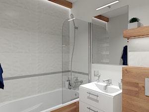 Cyrkoniowa - Mała bez okna z lustrem łazienka, styl nowoczesny - zdjęcie od lzaLV