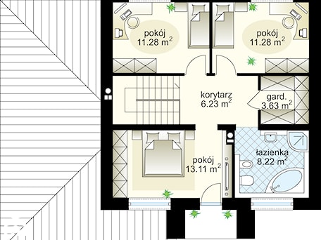 Aranżacje wnętrz - Domy: Taurus G - rzut piętra - Domowe Klimaty. Przeglądaj, dodawaj i zapisuj najlepsze zdjęcia, pomysły i inspiracje designerskie. W bazie mamy już prawie milion fotografii!