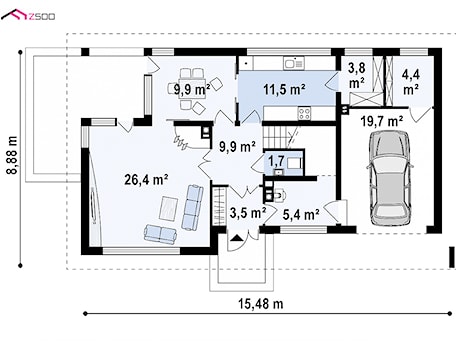 Aranżacje wnętrz - Domy: Zx8 - Top House 1000. Przeglądaj, dodawaj i zapisuj najlepsze zdjęcia, pomysły i inspiracje designerskie. W bazie mamy już prawie milion fotografii!