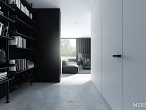 Projekt mieszkania / Gdańsk - Średni biały czarny hol / przedpokój, styl minimalistyczny - zdjęcie od Merapi Architects