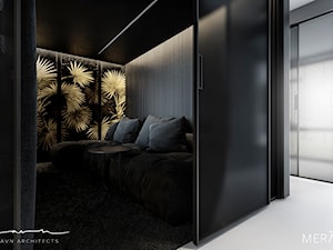 Projekt domu / Sztokholm - Mały czarny salon, styl minimalistyczny - zdjęcie od Merapi Architects