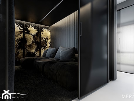 Aranżacje wnętrz - Salon: Projekt domu / Sztokholm - Mały czarny salon, styl minimalistyczny - Merapi Architects. Przeglądaj, dodawaj i zapisuj najlepsze zdjęcia, pomysły i inspiracje designerskie. W bazie mamy już prawie milion fotografii!