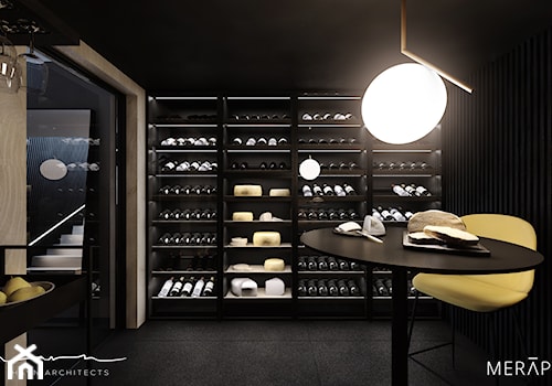 Projekt domu / Sztokholm - Średnia czarna jadalnia jako osobne pomieszczenie, styl minimalistyczny - zdjęcie od Merapi Architects