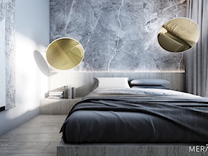 Projekt mieszkania / Warszawa Wilanów - Mała szara sypialnia, styl minimalistyczny - zdjęcie od Merapi Architects
