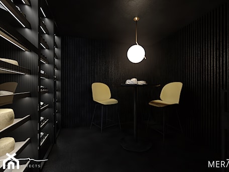 Aranżacje wnętrz - Salon: Projekt domu / Sztokholm - Średni czarny salon, styl minimalistyczny - Merapi Architects. Przeglądaj, dodawaj i zapisuj najlepsze zdjęcia, pomysły i inspiracje designerskie. W bazie mamy już prawie milion fotografii!