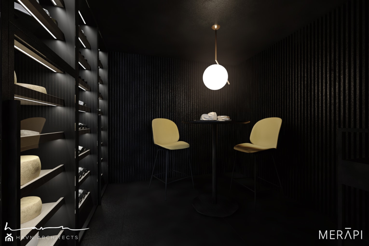 Projekt domu / Sztokholm - Średni czarny salon, styl minimalistyczny - zdjęcie od Merapi Architects - Homebook
