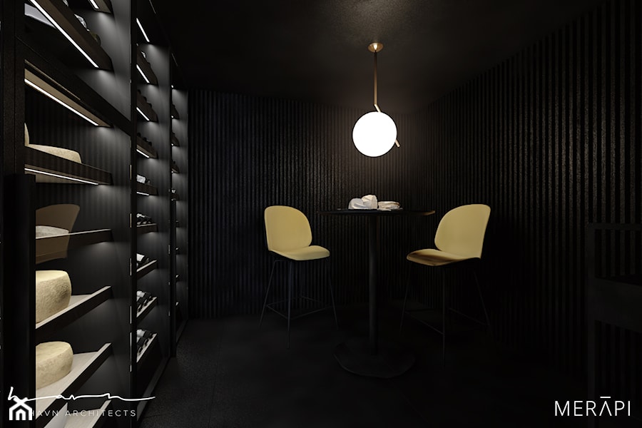 Projekt domu / Sztokholm - Średni czarny salon, styl minimalistyczny - zdjęcie od Merapi Architects