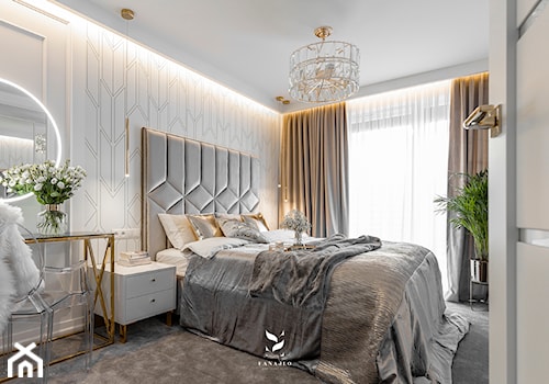 Nowoczesna sypialnia z odrobiną luksusu - zdjęcie od FANAJŁO Home Design Decor