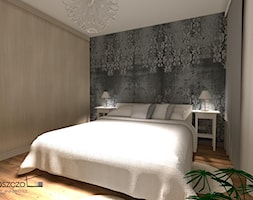 Sypialnia / wariant drugi - Mała szara sypialnia, styl nowoczesny - zdjęcie od Anna Pszczoła - Aranżacja Wnętrz - Homebook