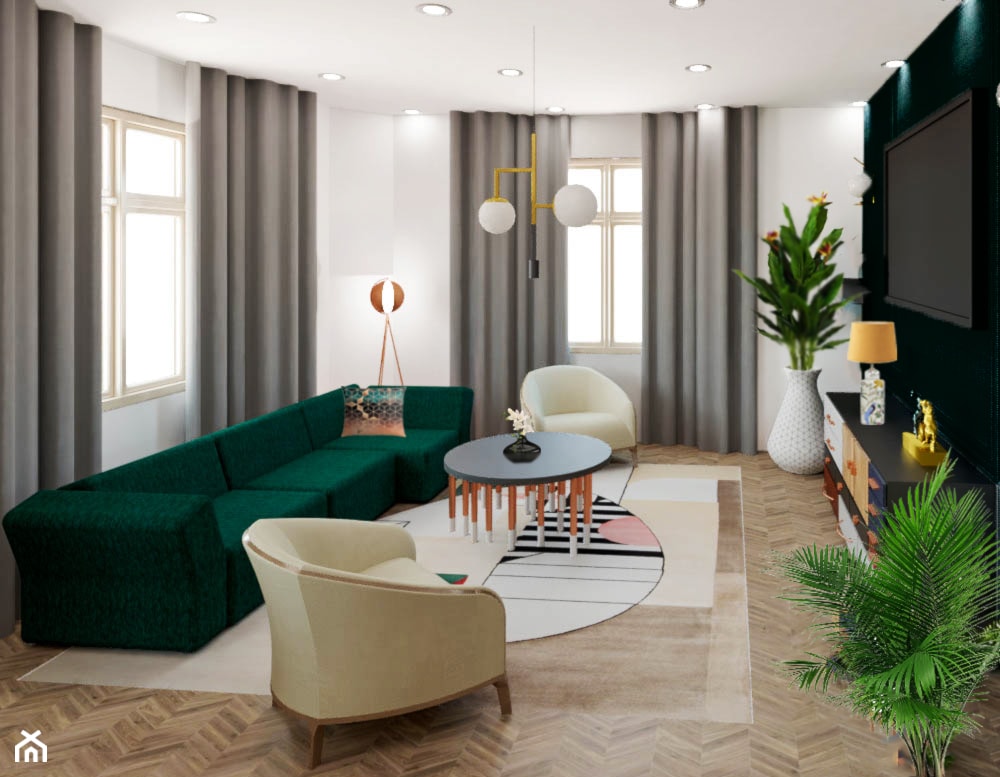 W mieszkanie w stylu glamour . - zdjęcie od Dome Design Bydgoszcz - Homebook