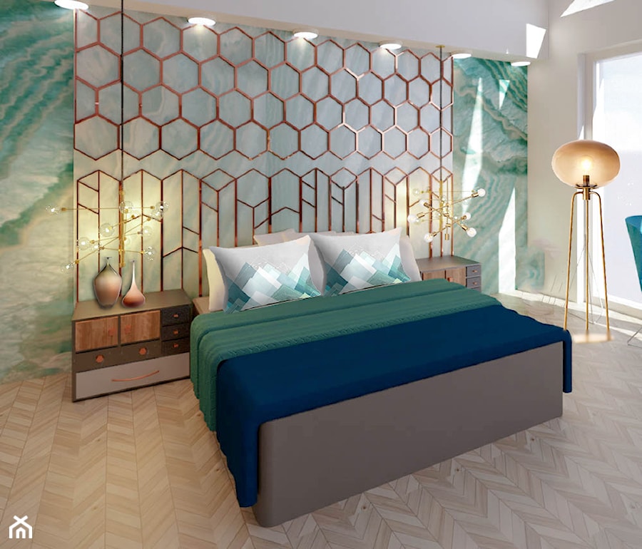 Apartamenty Hotelowe - Sypialnia, styl glamour - zdjęcie od Dome Design Bydgoszcz
