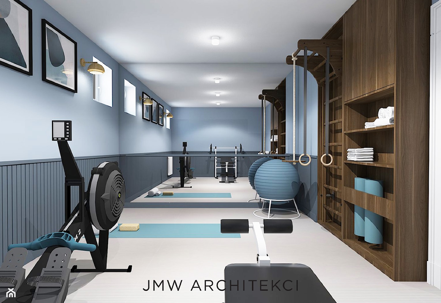 Domowy pokój ćwiczeń - zdjęcie od JMW Architekci - Homebook