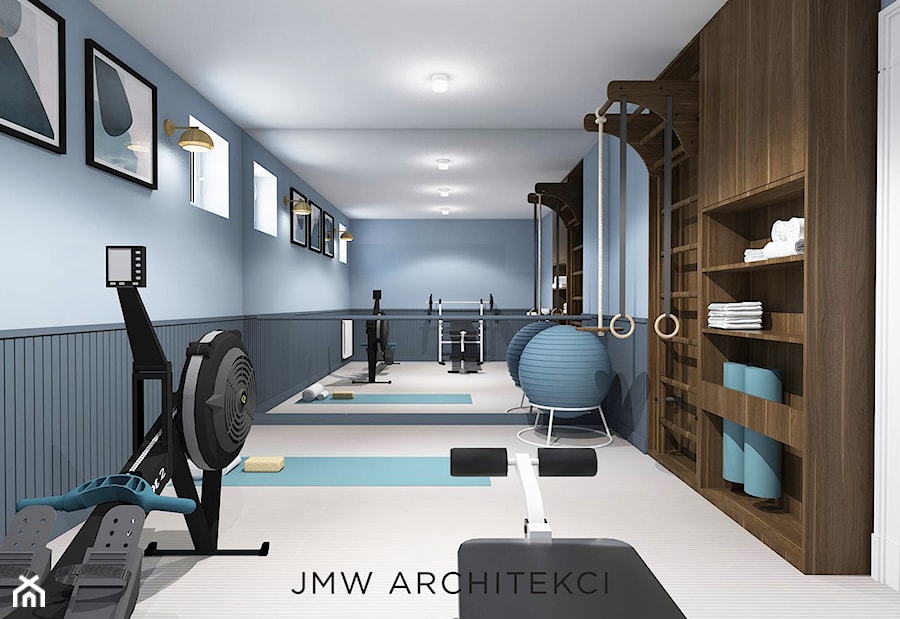Domowy pokój ćwiczeń - zdjęcie od JMW Architekci