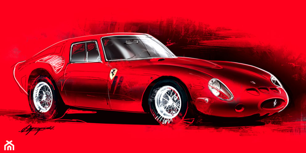 Grafika na płótnie Ferrari 250 GTO - zdjęcie od Łukasz Myszyński - Homebook