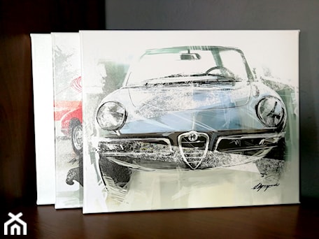 Aranżacje wnętrz - Biuro: Grafika na płótnie Alfa Romeo Spider - Łukasz Myszyński. Przeglądaj, dodawaj i zapisuj najlepsze zdjęcia, pomysły i inspiracje designerskie. W bazie mamy już prawie milion fotografii!