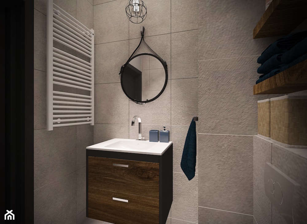 Mała funkcjonalna łazienka - zdjęcie od Izabela Jurkiewicz Projektowanie Wnętrz - Homebook