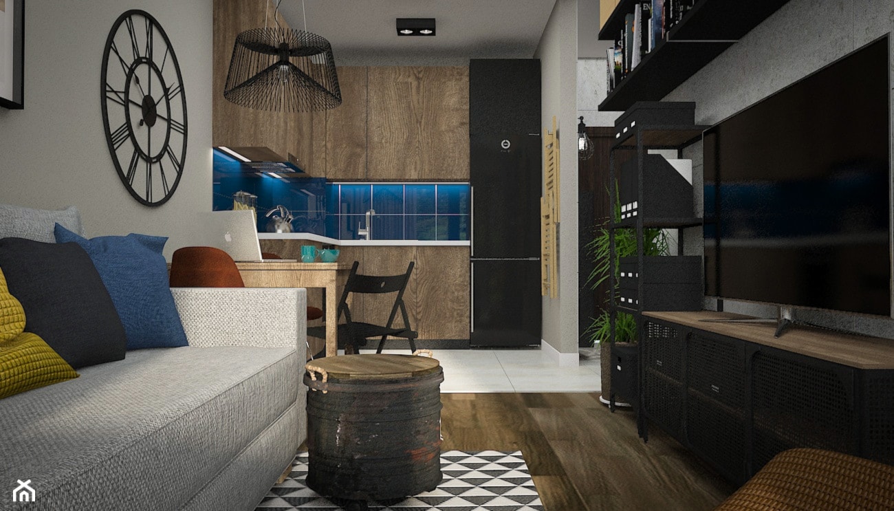 Mieszkanie w męskim charakterze - zdjęcie od Izabela Jurkiewicz Projektowanie Wnętrz - Homebook