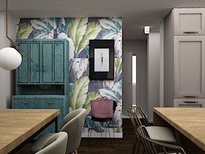 Przestrzeń otwarta - salon, kuchnia i jadalnia - zdjęcie od Izabela Jurkiewicz Projektowanie Wnętrz