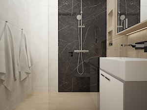 Łazienka - widok na prysznic - zdjęcie od Izabela Jurkiewicz Projektowanie Wnętrz