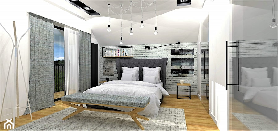 Sypialnia, styl nowoczesny - zdjęcie od StudioS13 - pracownia architektury wnętrz