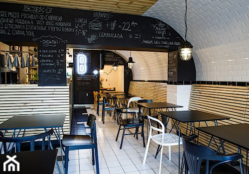 Burger bar BAHNHOF - Wnętrza publiczne, styl industrialny - zdjęcie od Moble.Projekt