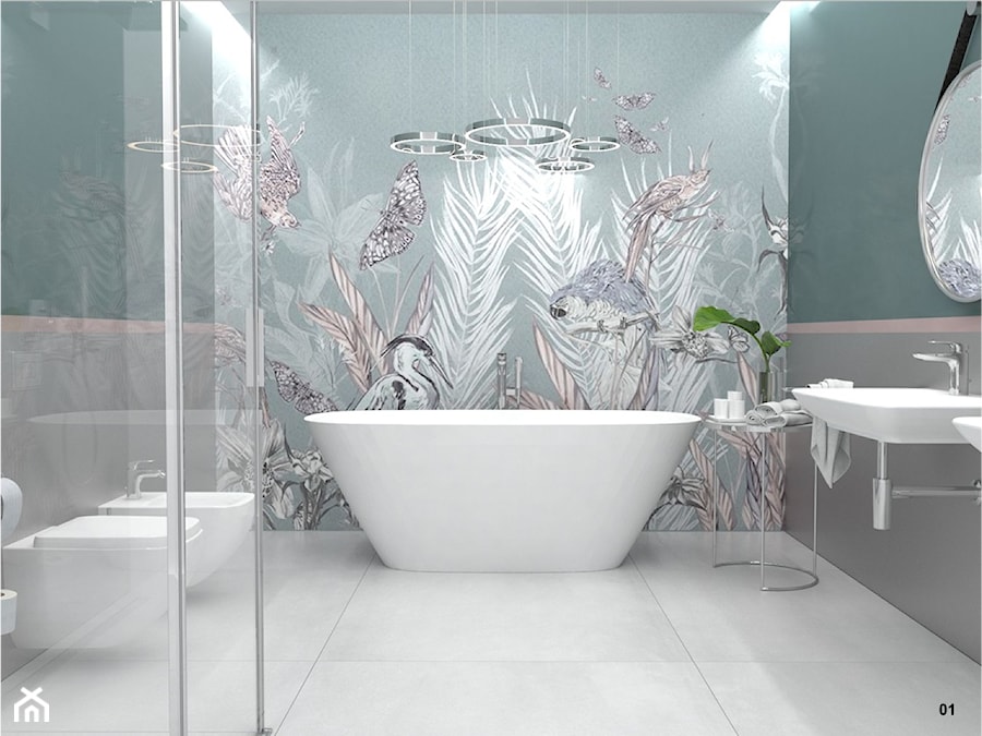 Tropikalna łazienka - Łazienka, styl minimalistyczny - zdjęcie od Moble.Projekt