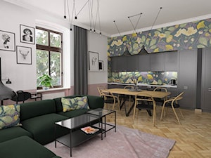 Mieszkanie / zieleń + róż + kwiaty - Kuchnia, styl nowoczesny - zdjęcie od Moble.Projekt