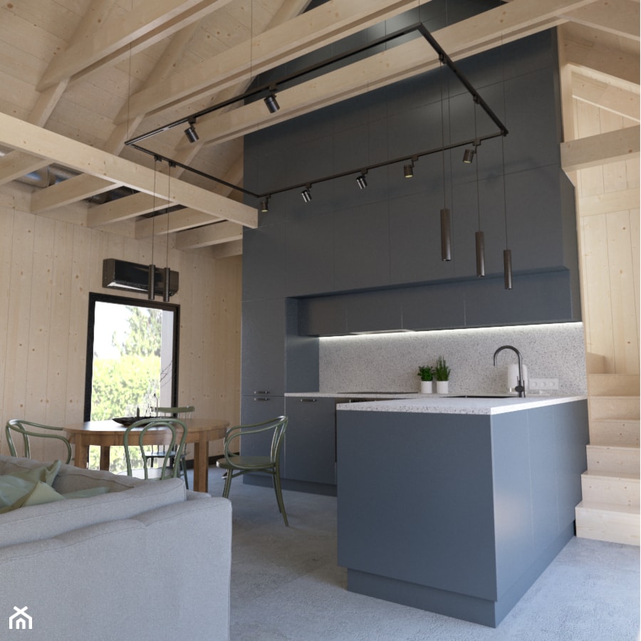 Nowoczesna stodoła - Kuchnia, styl minimalistyczny - zdjęcie od Moble.Projekt