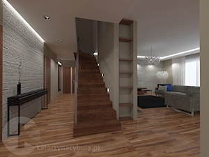 Dom 220 m2 w Będzinie - Hol / przedpokój, styl nowoczesny - zdjęcie od INNers - architektura wnętrza