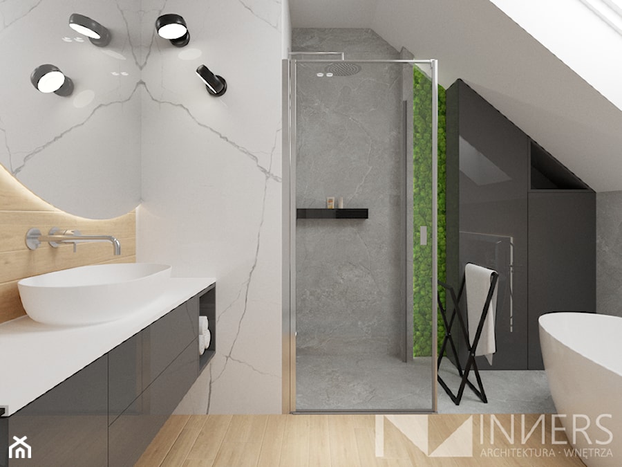 Łazienka z chrobotkiem - zdjęcie od INNers - architektura wnętrza