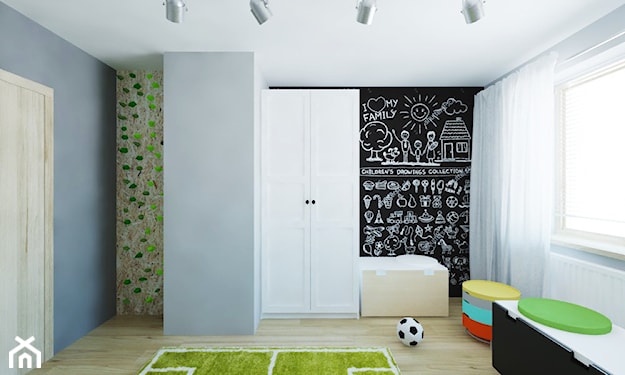 dywan boisko piłkarskie w pokoju dziecka, farba tablicowa