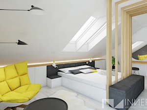 Dom 140,0m2 we Wrząsowicach - Duża biała sypialnia na poddaszu, styl nowoczesny - zdjęcie od INNers - architektura wnętrza