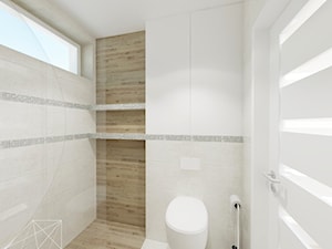 Dom 120 m2 pod Krakowem - Mała na poddaszu łazienka z oknem, styl nowoczesny - zdjęcie od INNers - architektura wnętrza