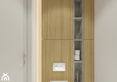 Mieszkanie 77m2, Apartamenty Novum, ul. Rakowicka 20, Kraków - Mała z marmurową podłogą łazienka, styl nowoczesny - zdjęcie od INNers - architektura wnętrza