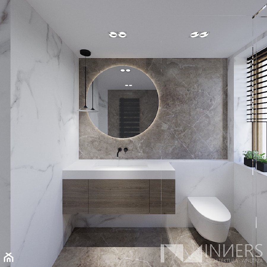 Łazienka w spiekach - wersja 1 - zdjęcie od INNers - architektura wnętrza