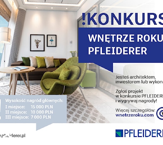 Konkurs „Wnętrze Roku Pfleiderer” rozpoczęty!