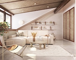 Poddasze w domu jednorodzinnym - Salon, styl skandynawski - zdjęcie od N'concept - Homebook