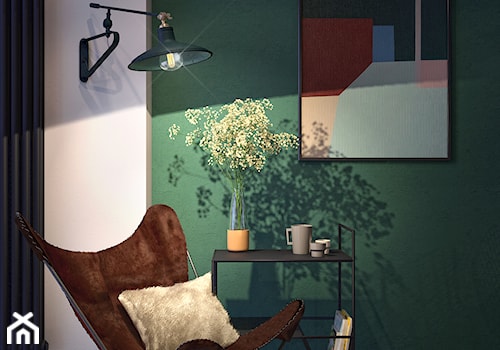 Stary Spichlerz - Mały biały zielony salon, styl nowoczesny - zdjęcie od N'concept