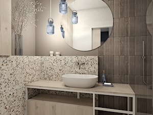 Olimpia Port - Mała bez okna z lustrem łazienka, styl skandynawski - zdjęcie od N'concept