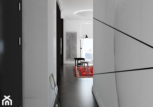 Mieszkanie w Poznaniu - Mały biały hol / przedpokój, styl minimalistyczny - zdjęcie od Architekt wnętrz Maria Jachalska