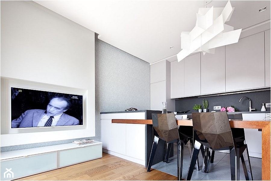 Nowoczesny apartament - Kuchnia, styl nowoczesny - zdjęcie od Architekt wnętrz Maria Jachalska