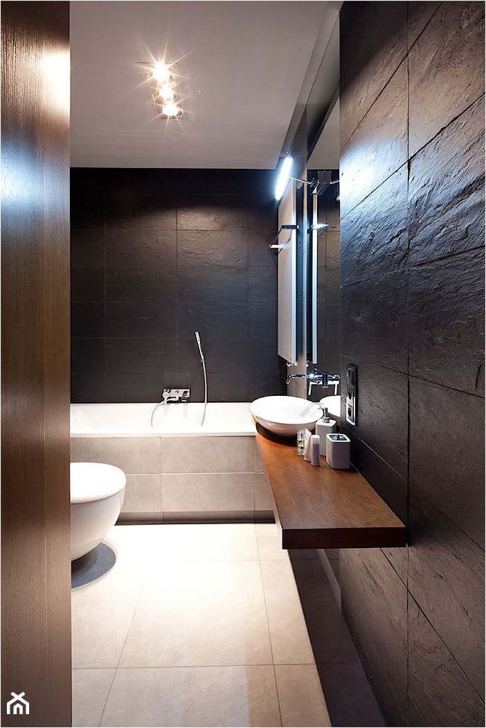 Nowoczesny apartament - Średnia bez okna z punktowym oświetleniem łazienka, styl nowoczesny - zdjęcie od Maria Jachalska - Homebook