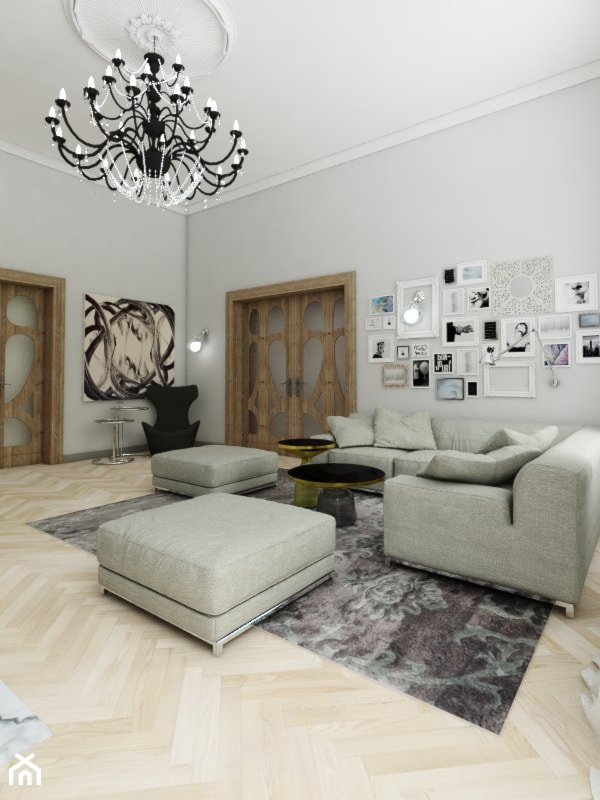 Dom Dyrektora - Salon, styl tradycyjny - zdjęcie od Architekt wnętrz Maria Jachalska