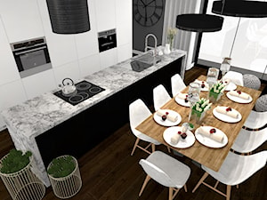 Salon z kuchnią - Kuchnia - zdjęcie od MEGART Projekty Wnętrz