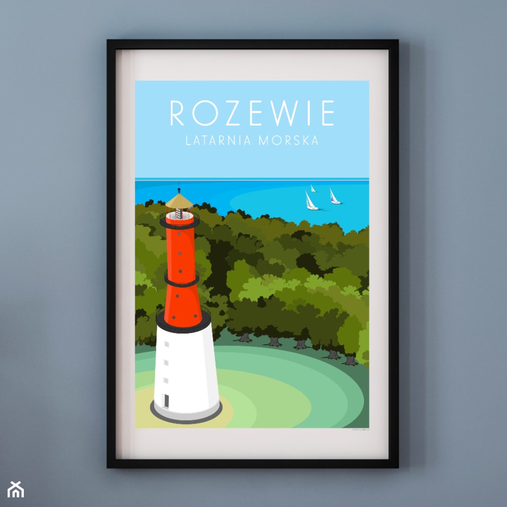 PLAKAT ROZEWIE LATARNIA MORSKA - zdjęcie od A.W.Więckiewicz - Homebook