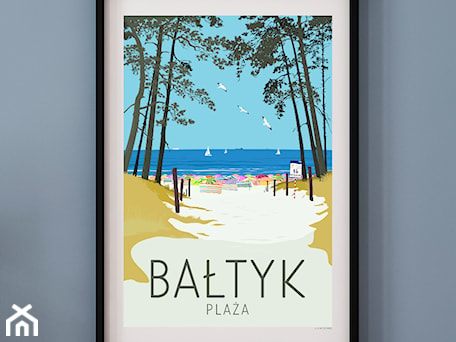 Aranżacje wnętrz - Salon: PLAKAT BAŁTYK PLAŻA - A.W.Więckiewicz. Przeglądaj, dodawaj i zapisuj najlepsze zdjęcia, pomysły i inspiracje designerskie. W bazie mamy już prawie milion fotografii!