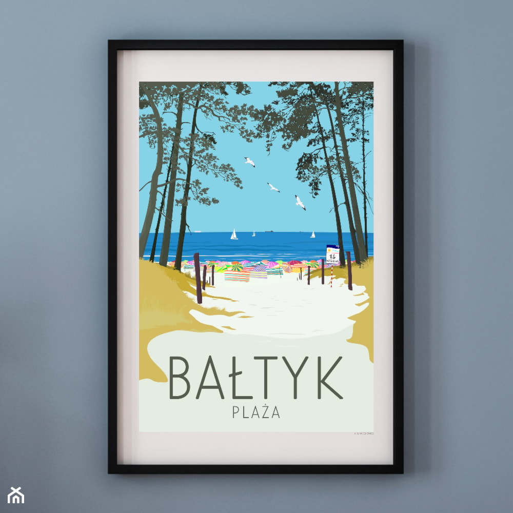 PLAKAT BAŁTYK PLAŻA - zdjęcie od A.W.Więckiewicz - Homebook