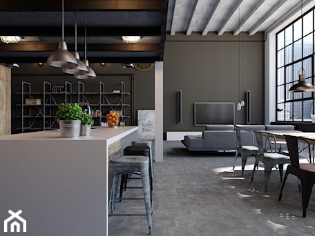 Aranżacje wnętrz - Jadalnia: Industrialny Apartament - Jadalnia, styl industrialny - Lemonade Studio. Przeglądaj, dodawaj i zapisuj najlepsze zdjęcia, pomysły i inspiracje designerskie. W bazie mamy już prawie milion fotografii!