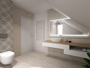 Łazienka w stylu glamour - Duża na poddaszu z lustrem łazienka - zdjęcie od STUDIO ARCHI S